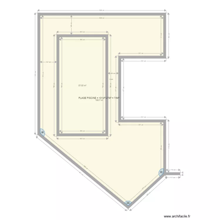 IMPLANTATION PISCINE POSE. Plan de 