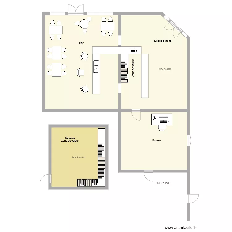 TABAC L EQUINOXE. Plan de 