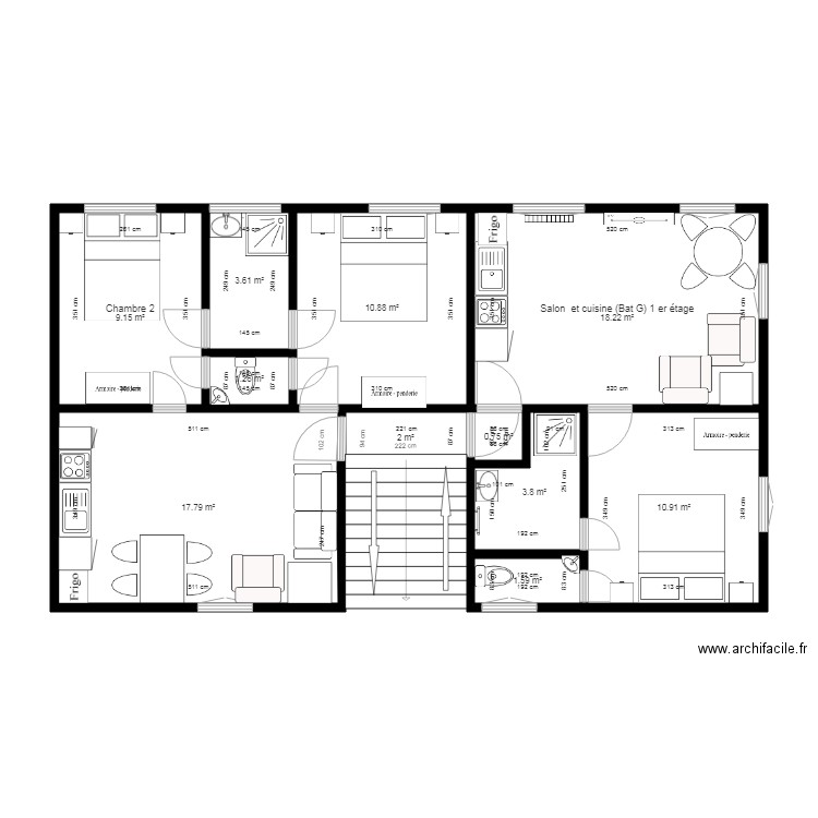 1er étage Gauche  2018 Octobre. Plan de 0 pièce et 0 m2