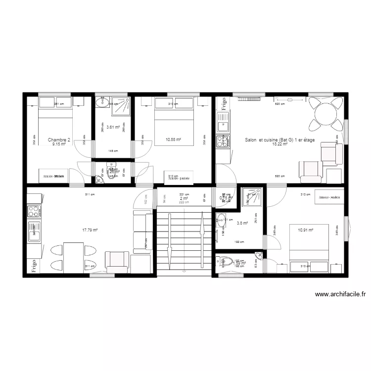 1er &eacute;tage Gauche  2018 Octobre. Plan de 