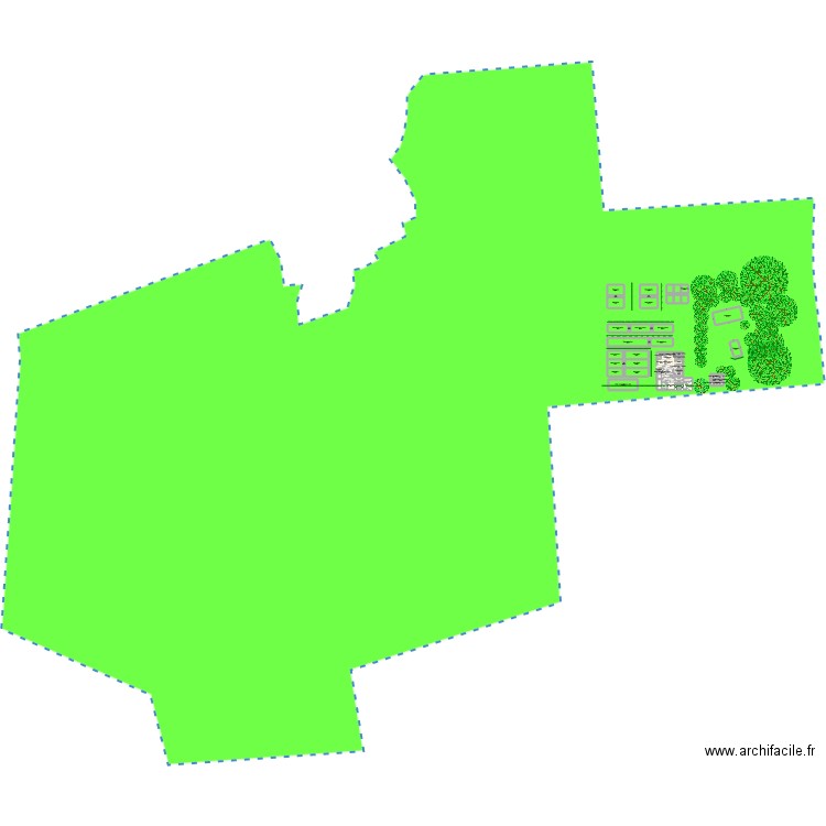 centre soins. Plan de 67 pièces et 2783 m2