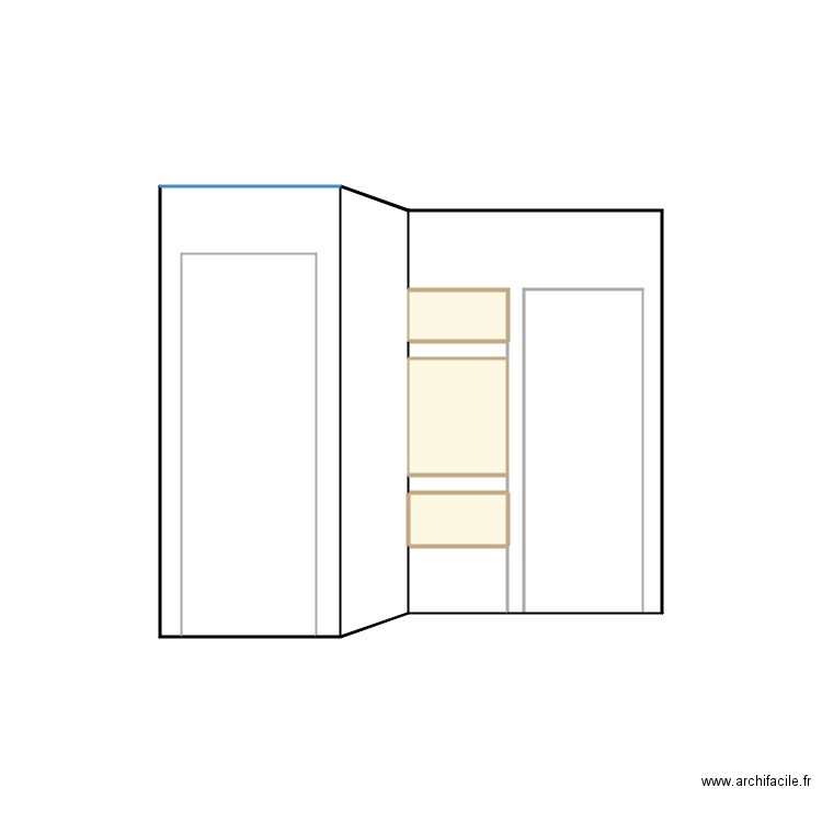 niches couloir V1. Plan de 0 pièce et 0 m2