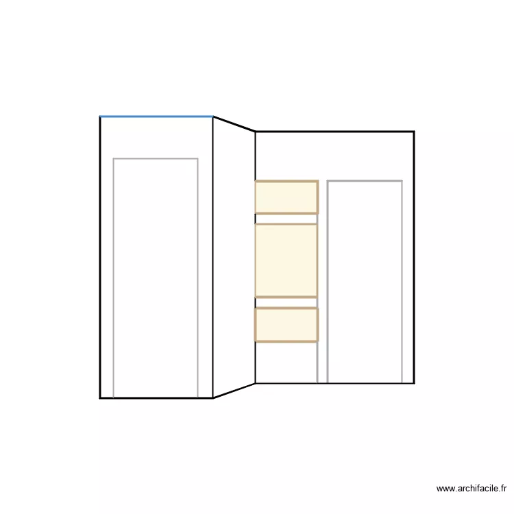 niches couloir V1. Plan de niches couloir V1. Plan de