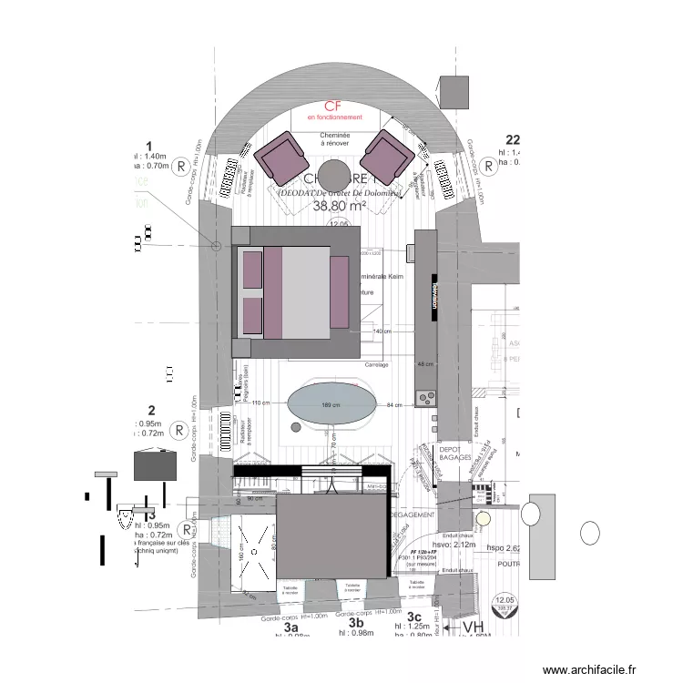 chambre 1 Nouveau A. Plan de 