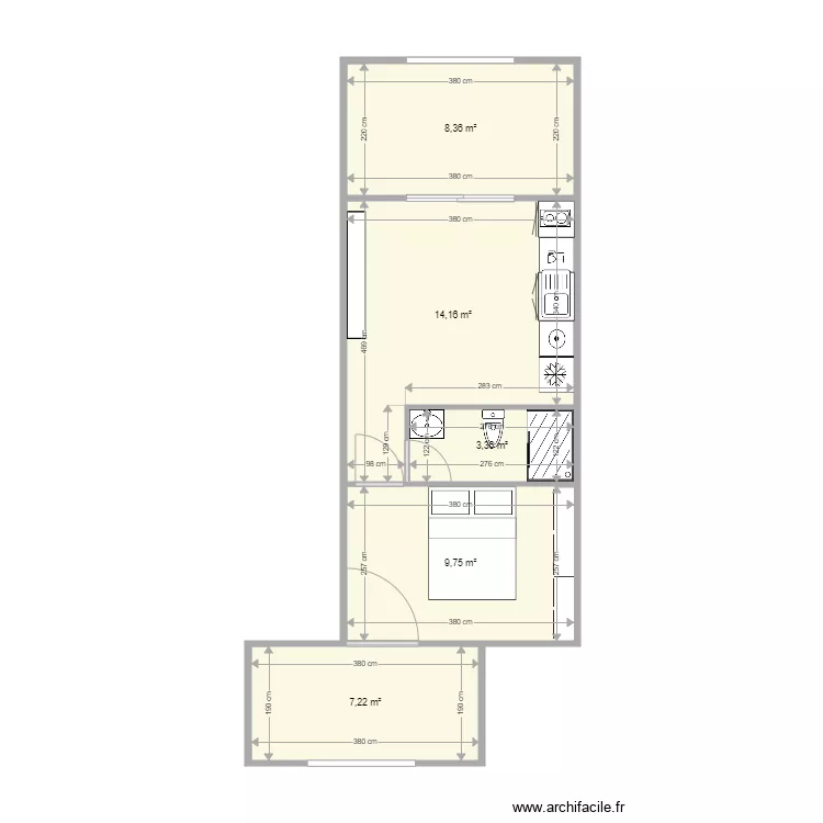 la capte meubl&eacute;e. Plan de 