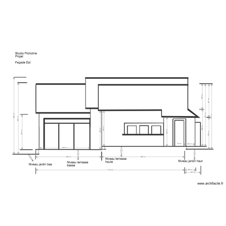 Studio Picholine Projet 3 Fa&ccedil;ade est. Plan de 