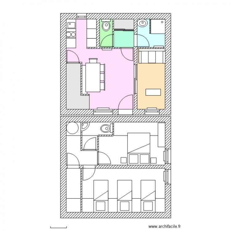 Gîte 50m². Plan de 0 pièce et 0 m2