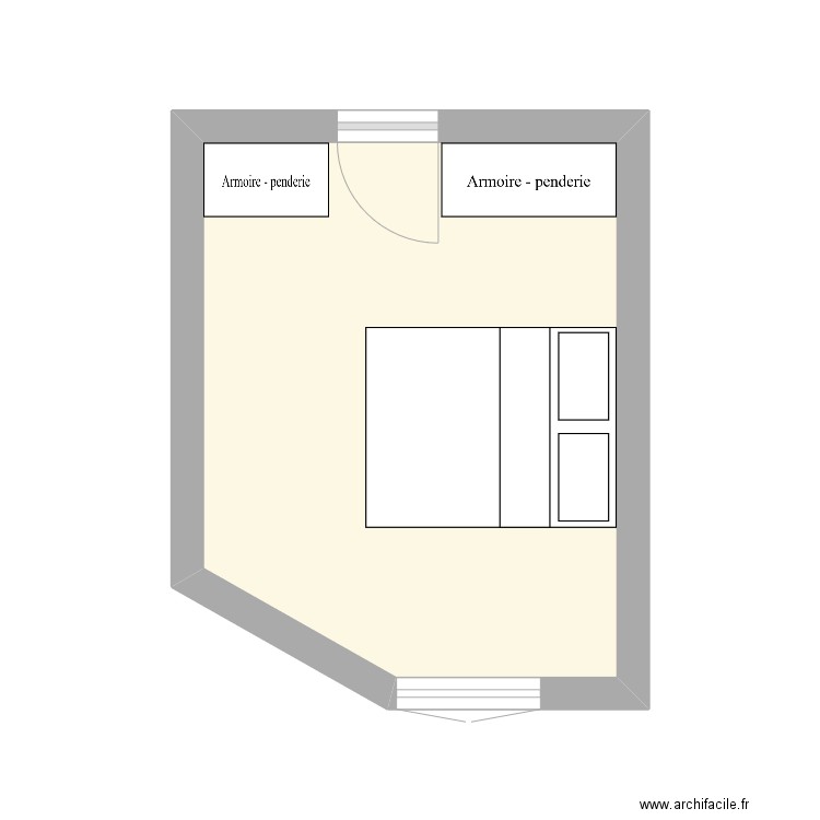 Chambre Jerome. Plan de 1 pièce et 13 m2