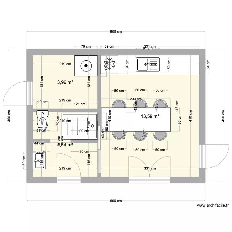Centner poolhouse V2. Plan de 