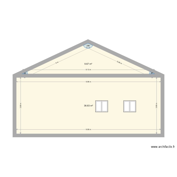 Pignon 2. Plan de 0 pièce et 0 m2