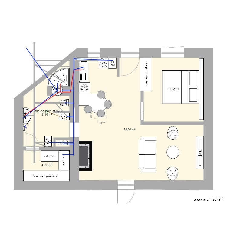 plan 3 réseau eaux. Plan de 0 pièce et 0 m2