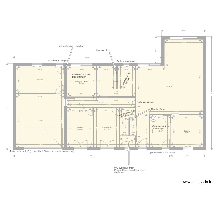 Projet L V3 Garage sans meuble. Plan de 0 pièce et 0 m2