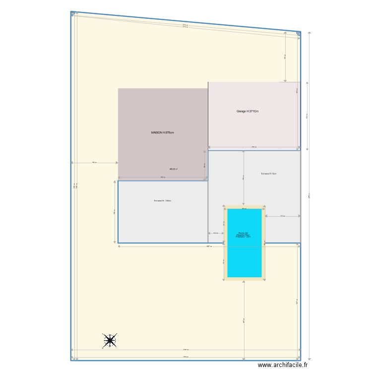 PLAN MASSE PISCINE2. Plan de 0 pièce et 0 m2