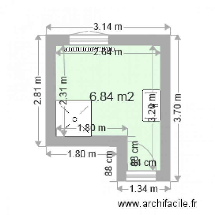 salle de bain. Plan de 0 pièce et 0 m2