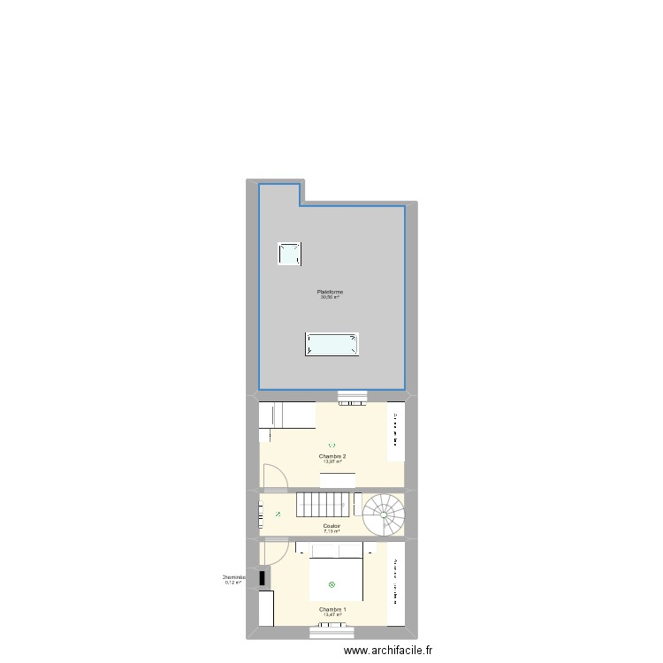 R. du Sapin-Vert (1er étage). Plan de 0 pièce et 0 m2