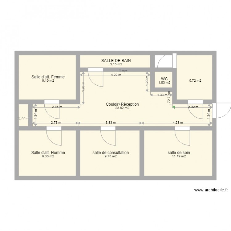 Médical Dr BENDALI Plan dessiné par medli