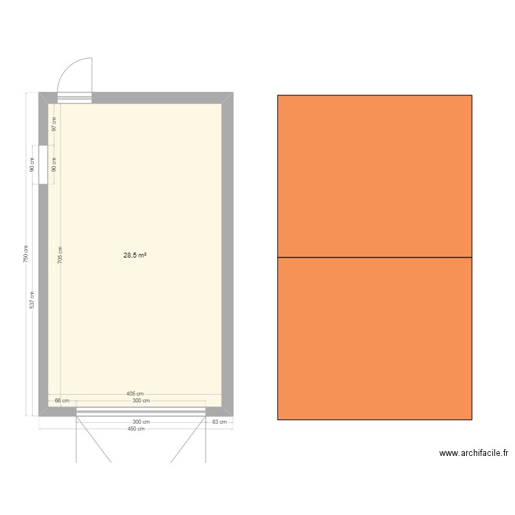surface garage. Plan de 0 pièce et 0 m2