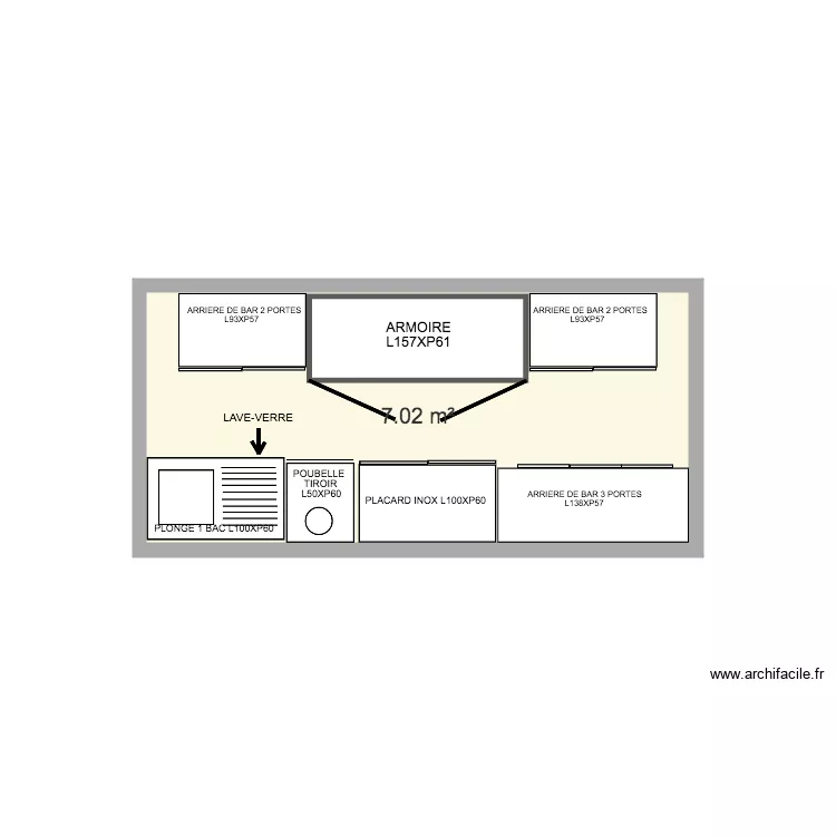 BAR BASTIDE PIFOURQUIER . Plan de 