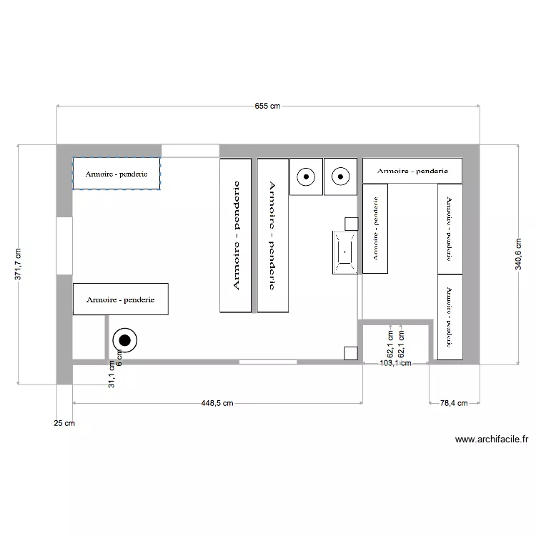 buanderie cellier. Plan de 