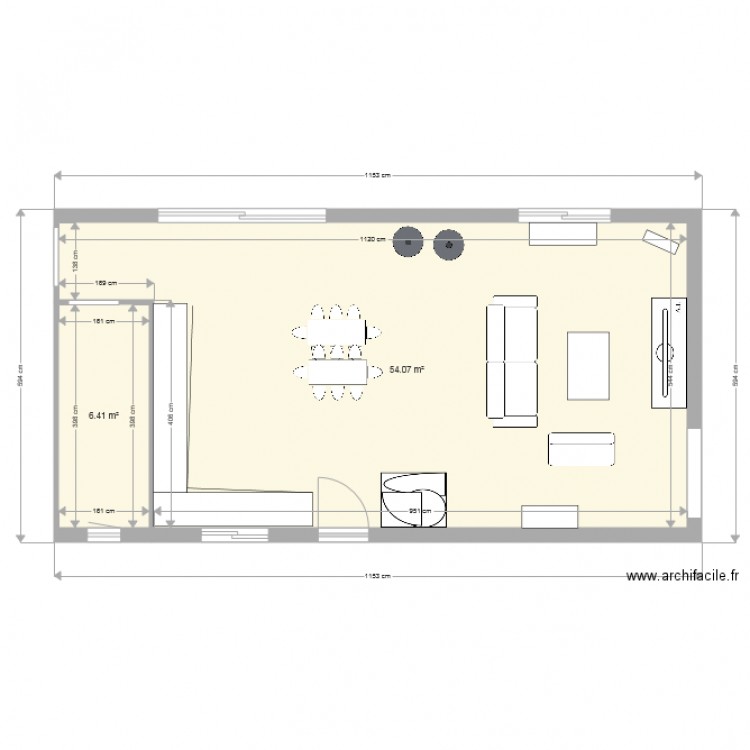 piece de vie2. Plan de 0 pièce et 0 m2