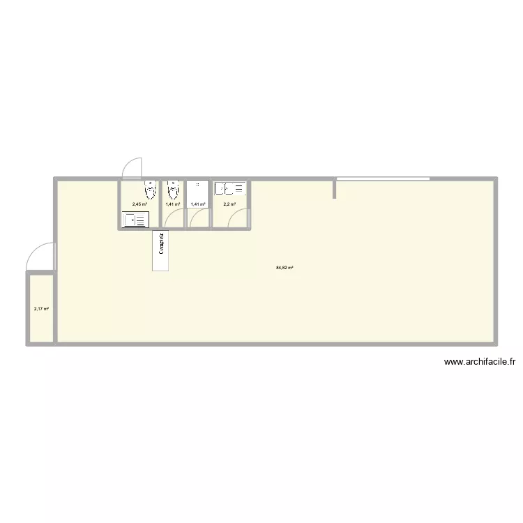 LOCAL DSTE 88 M2. Plan de 