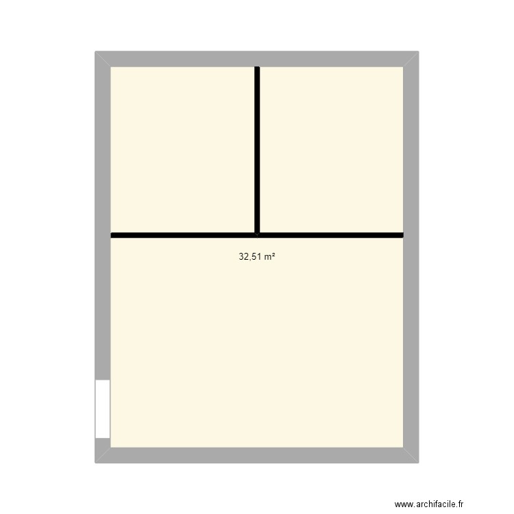 maison nano. Plan de 1 pièce et 33 m2