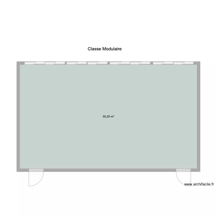 Classe modulaire Daudet. Plan de 