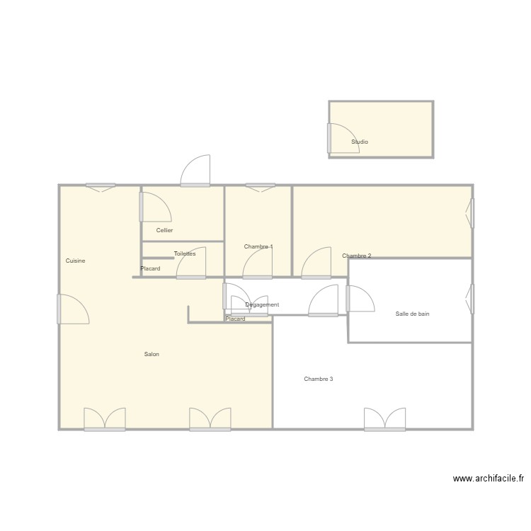 Croquis COLLET. Plan de 7 pièces et 20 m2