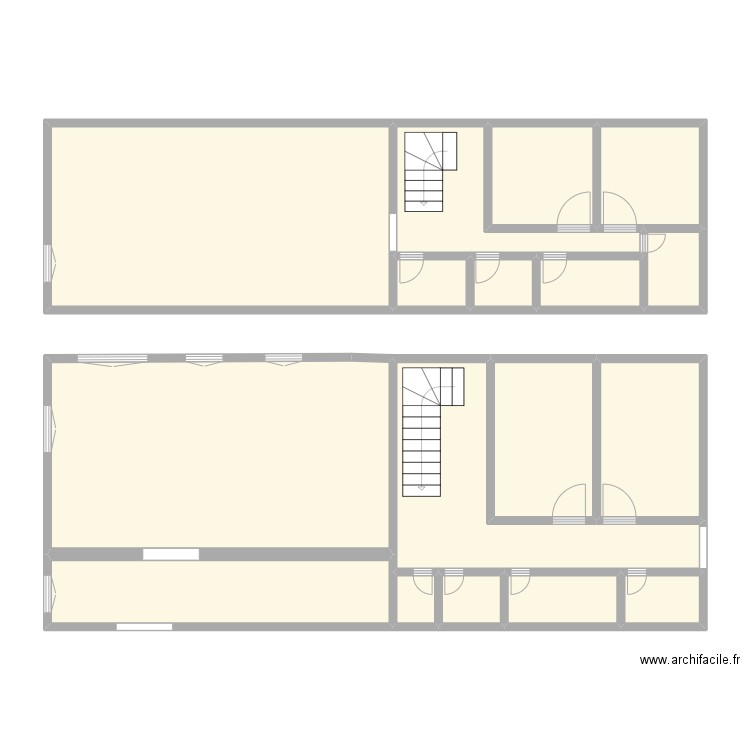 3230. Plan de 17 pièces et 120 m2