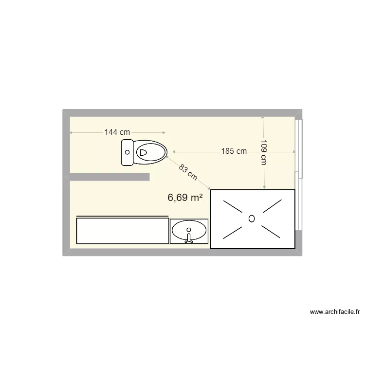 Salle eau 2.1. Plan de 