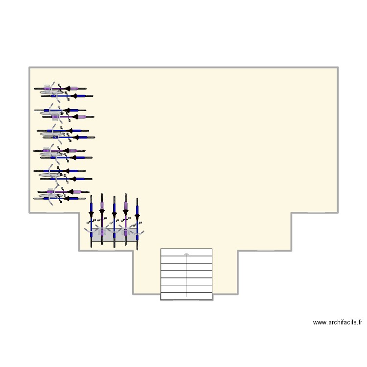 Cours velo 4. Plan de 1 pièce et 67 m2