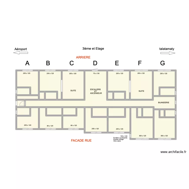 Ouvertures portes 2ième ET. Plan de Ouvertures portes 2ième ET. Plan de