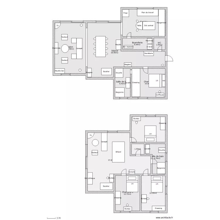 Maison 7. Plan de 