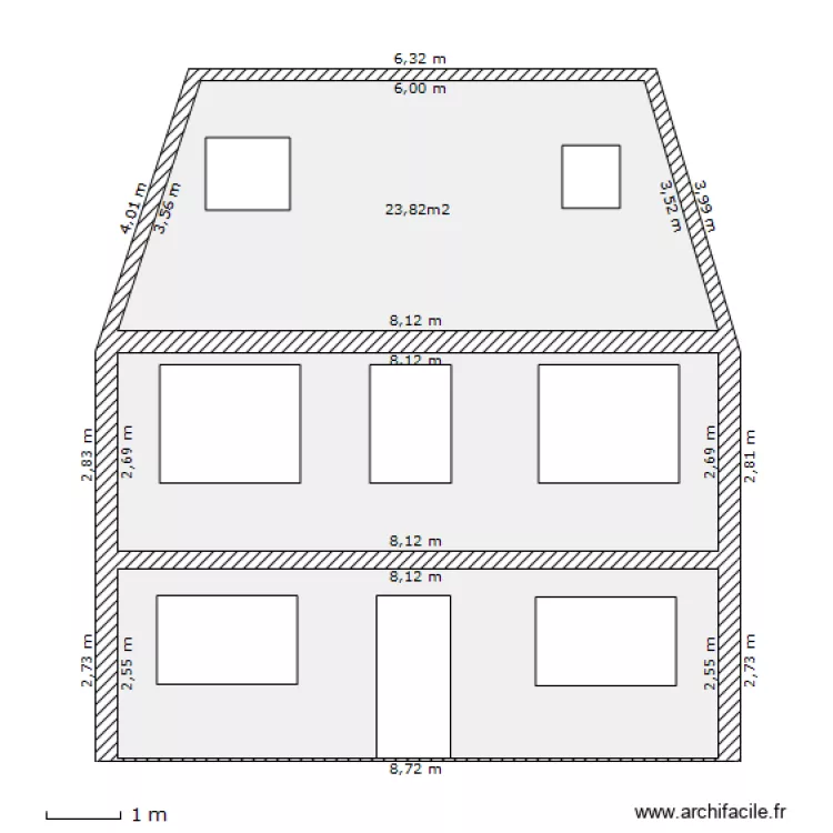 VueExterieurFacadeJardinApr&eacute;s. Plan de 