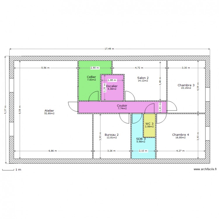 FLORIOT Etage. Plan de 0 pièce et 0 m2