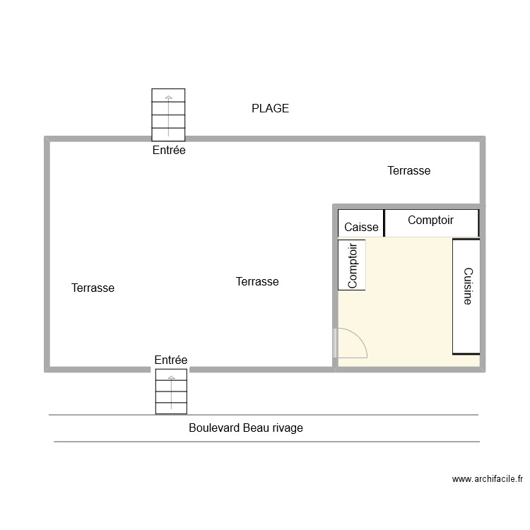 PAILLOTE PARADISE LA CIOTAT. Plan de 1 pièce et 10 m2