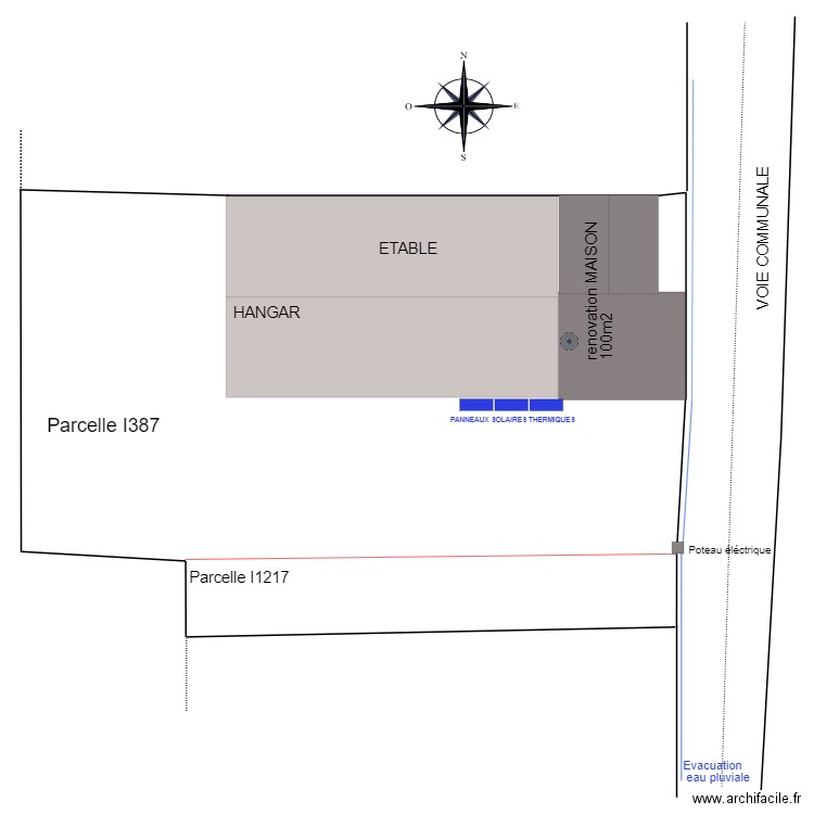 plan masse macro panneaux solaires. Plan de 0 pièce et 0 m2