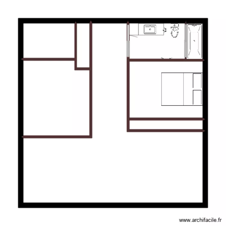 chalet 30x30. Plan de 