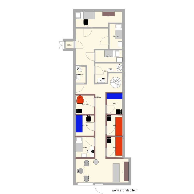 Sun PRESQU ILE1. Plan de 12 pièces et 71 m2