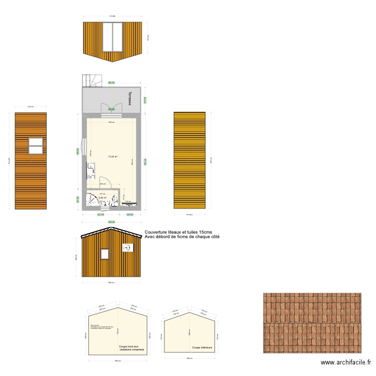 greenhouse2. Plan de 3 pièces et 27 m2