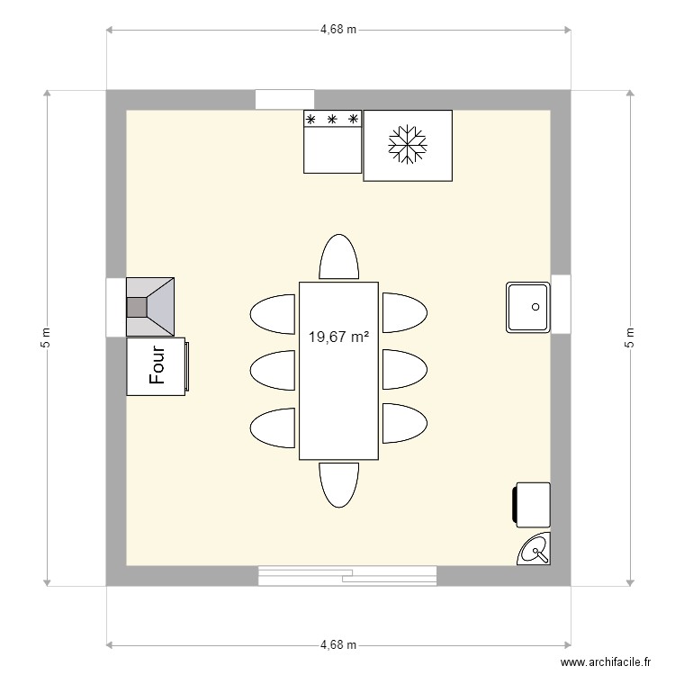 la cuisine du bonheur. Plan de 0 pièce et 0 m2