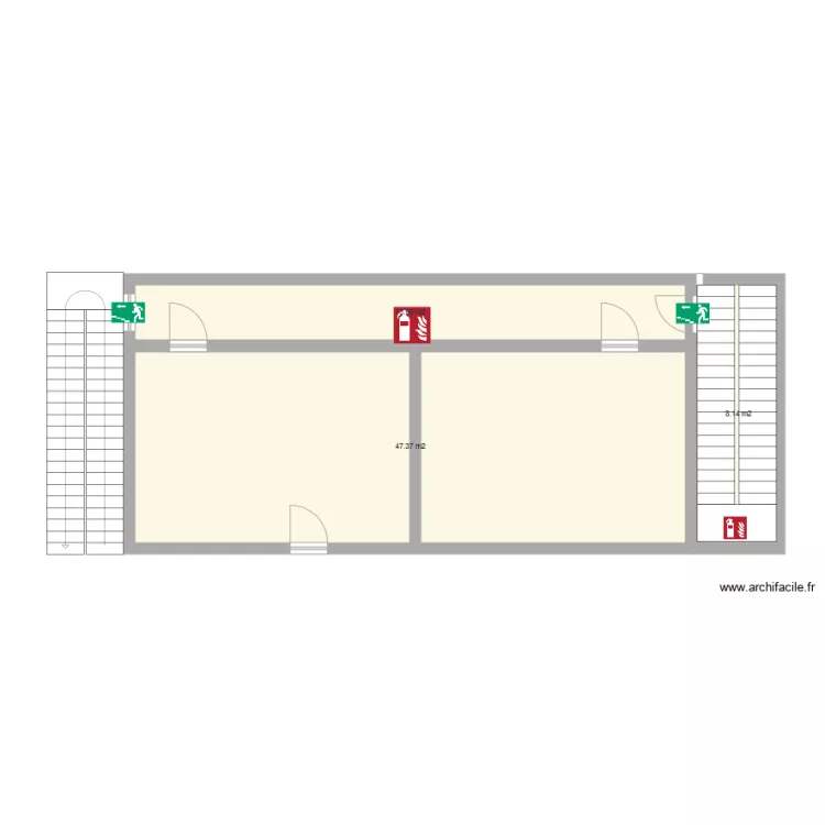 bureau Annex 1er &eacute;tage. Plan de 
