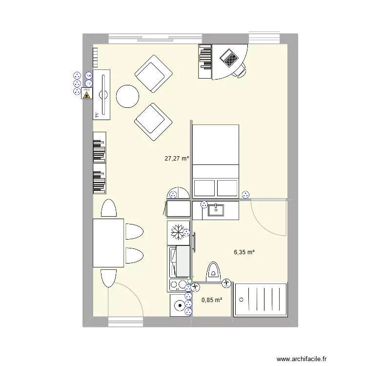 appart pelletan. Plan de 