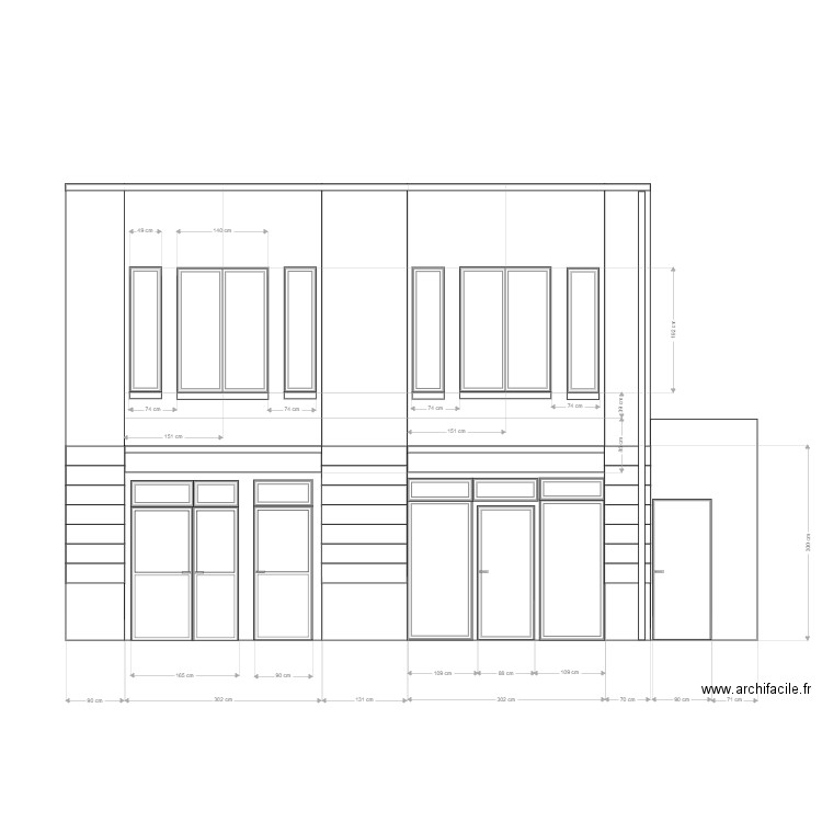 FACADE MEDOC. Plan de 0 pièce et 0 m2