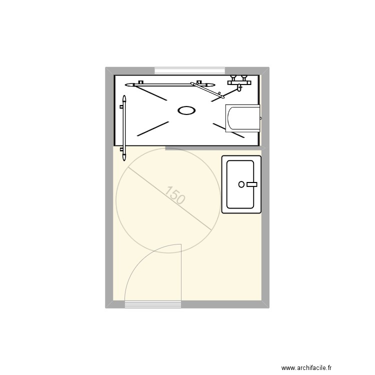 DUBOIS V2. Plan de 1 pièce et 7 m2