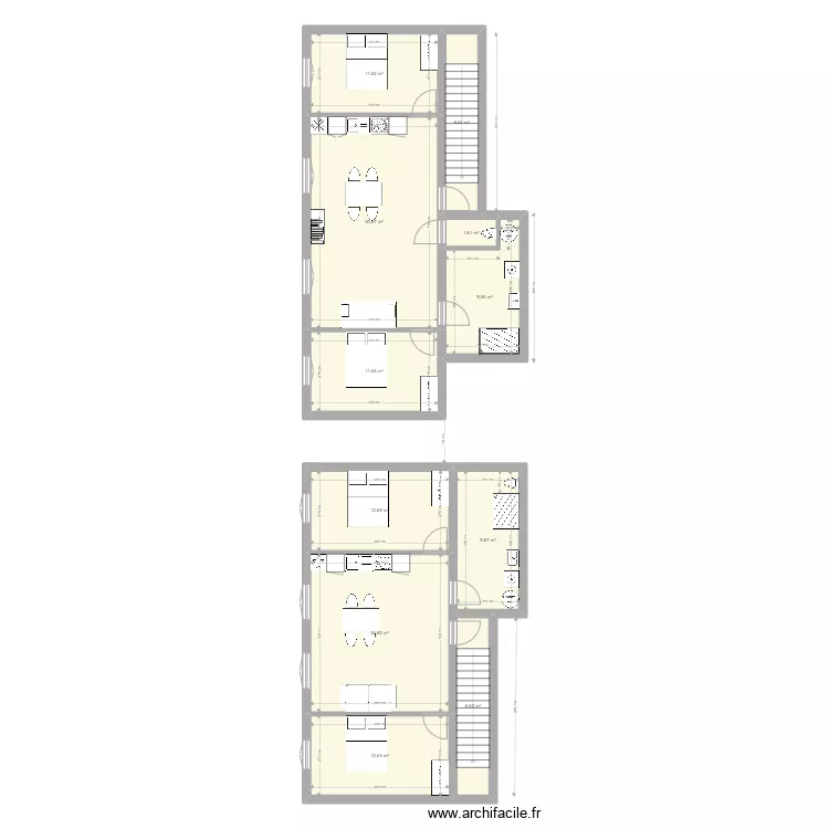 appart Mas Thibert 3. Plan de 