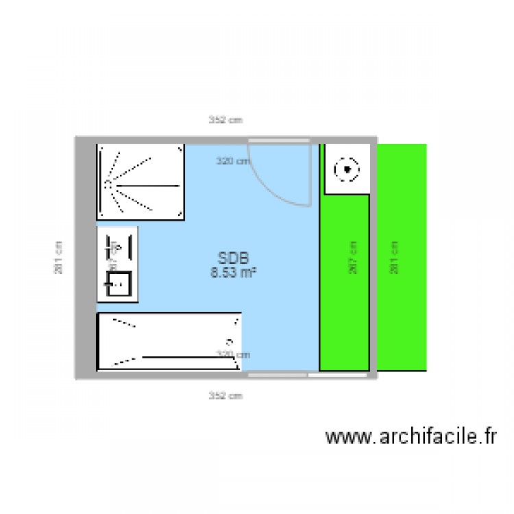 SONILHAC SDB. Plan de 0 pièce et 0 m2