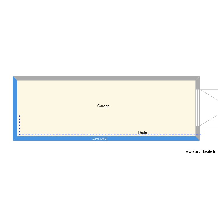 Cuvelage Charlet. Plan de 1 pièce et 43 m2