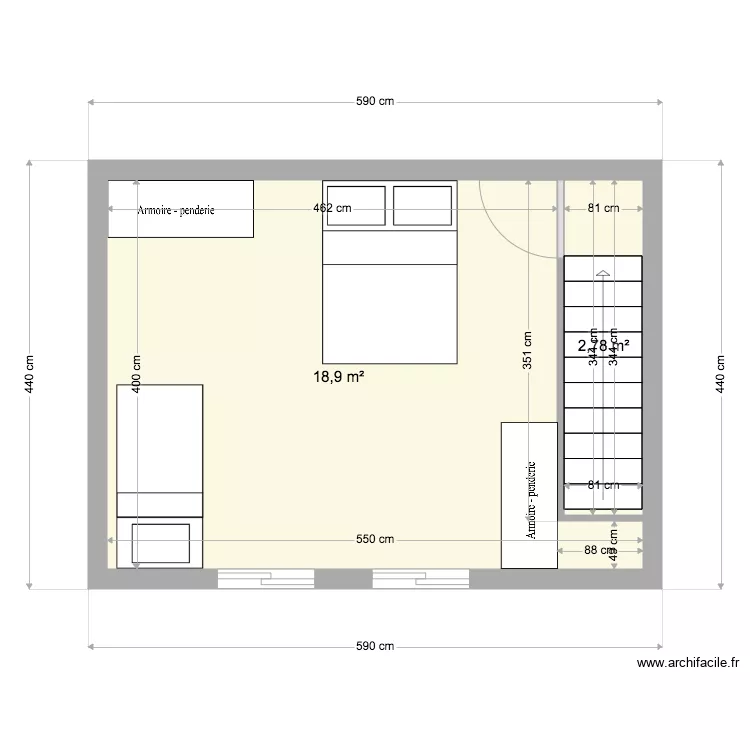 1800 etage. Plan de 