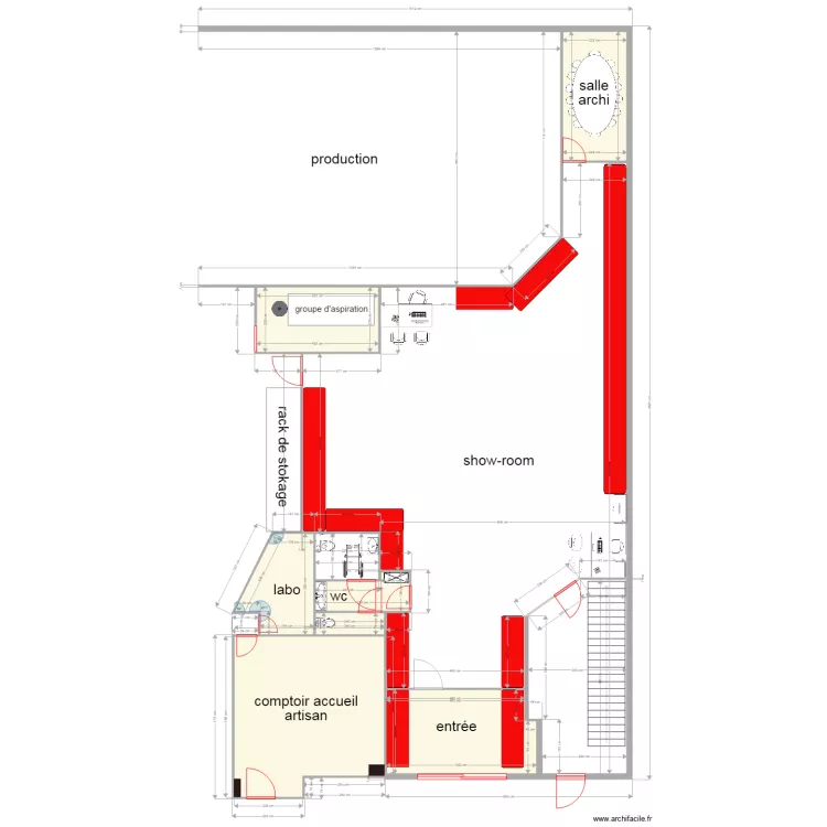 showroom v2. Plan de 